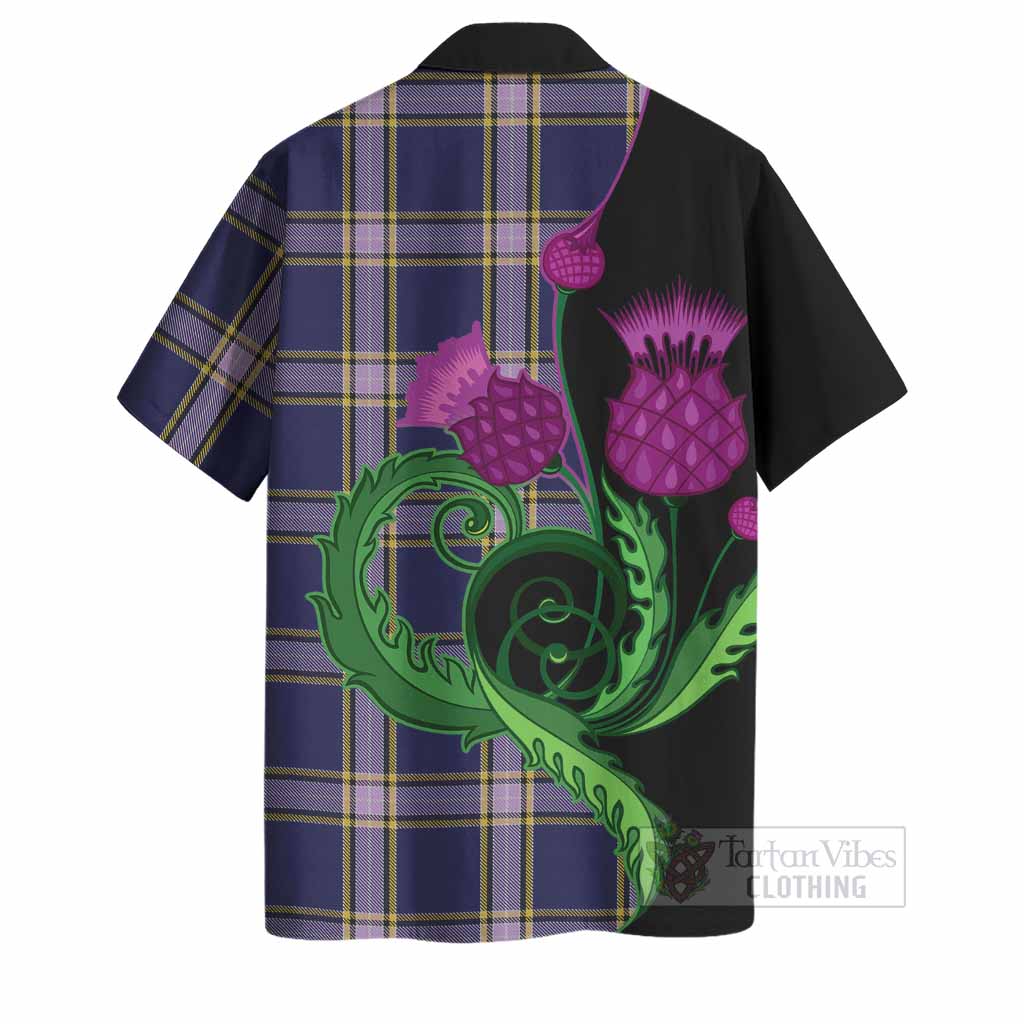 Nunavut Territory Canada Tartan Hawaiian Shirt Traditional Scottish Thistle