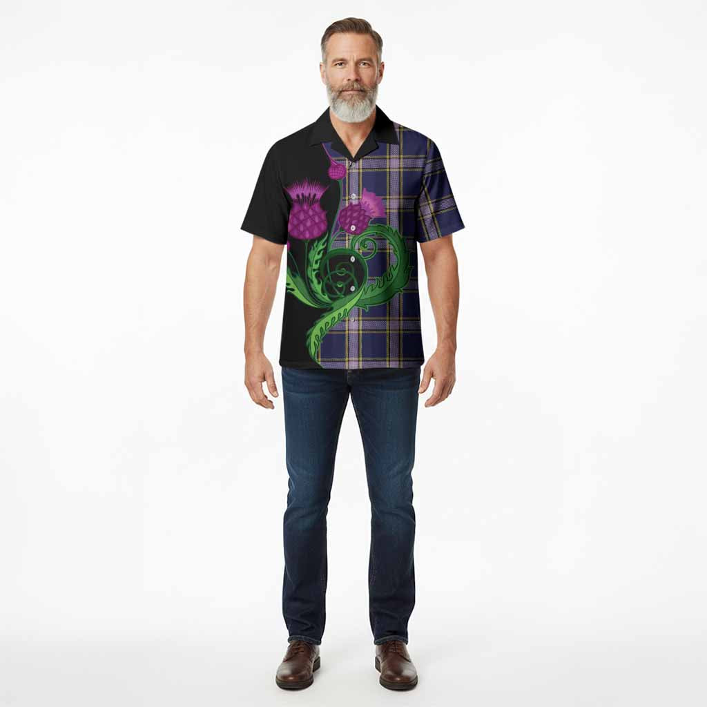 Nunavut Territory Canada Tartan Hawaiian Shirt Traditional Scottish Thistle
