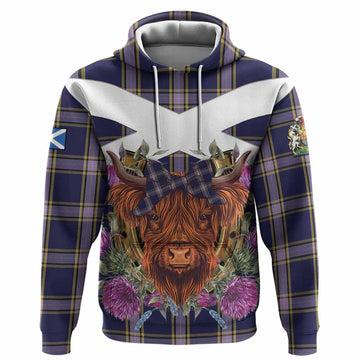 Nunavut Territory Canada Tartan Hoodie Scottish Thistle Heilan Coo