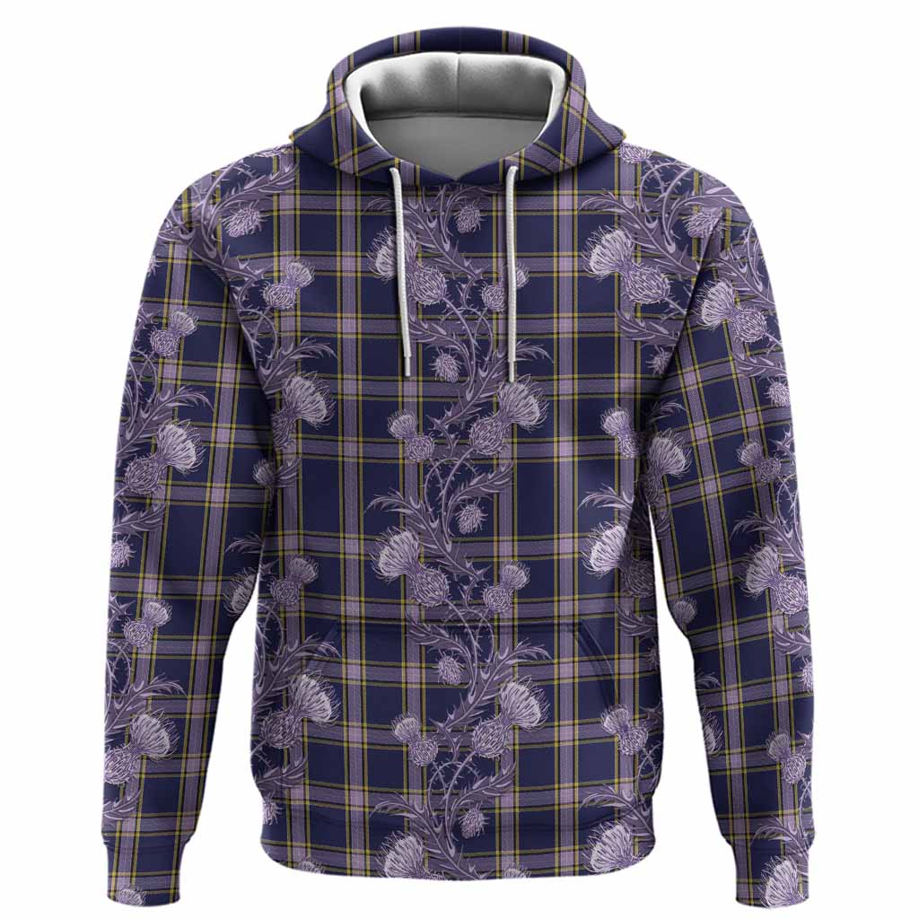 Nunavut Territory Canada Tartan Hoodie Seamless Scottish Thistle Flowers