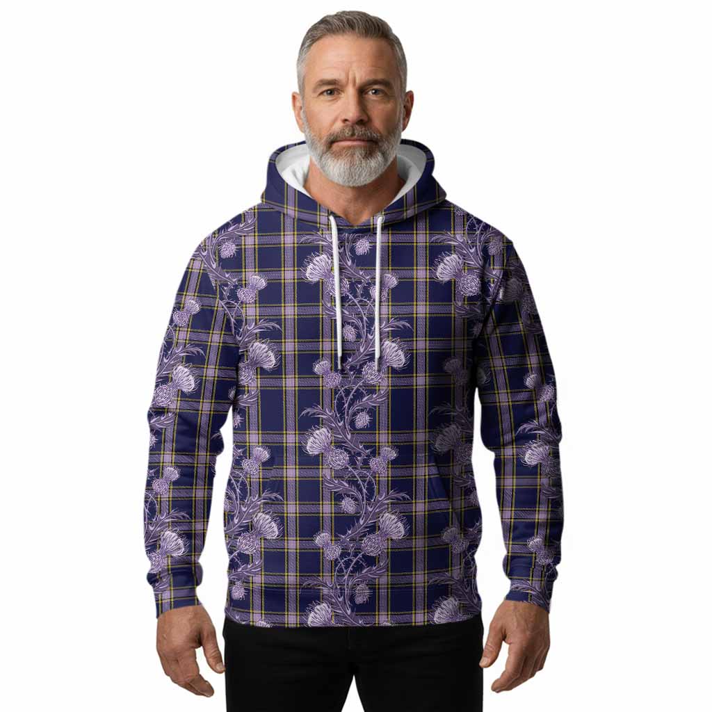 Nunavut Territory Canada Tartan Hoodie Seamless Scottish Thistle Flowers