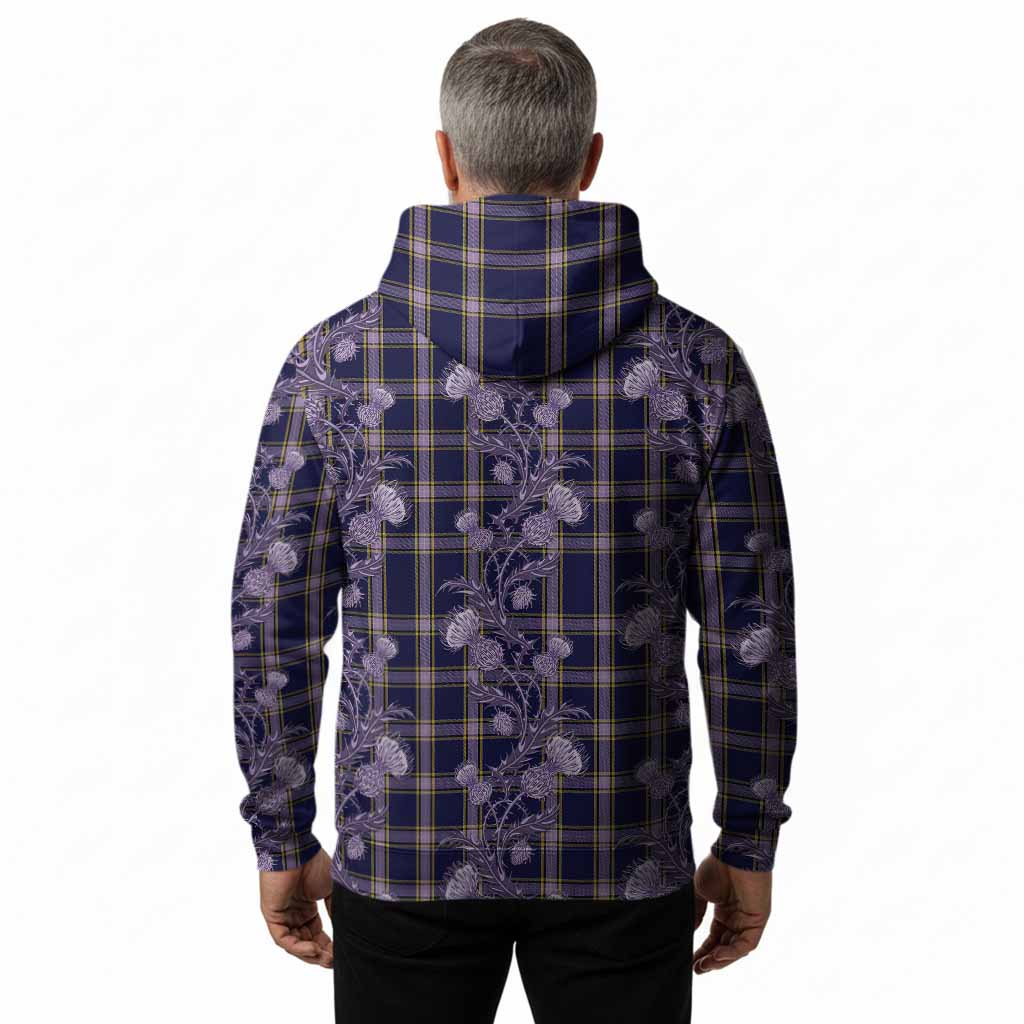 Nunavut Territory Canada Tartan Hoodie Seamless Scottish Thistle Flowers