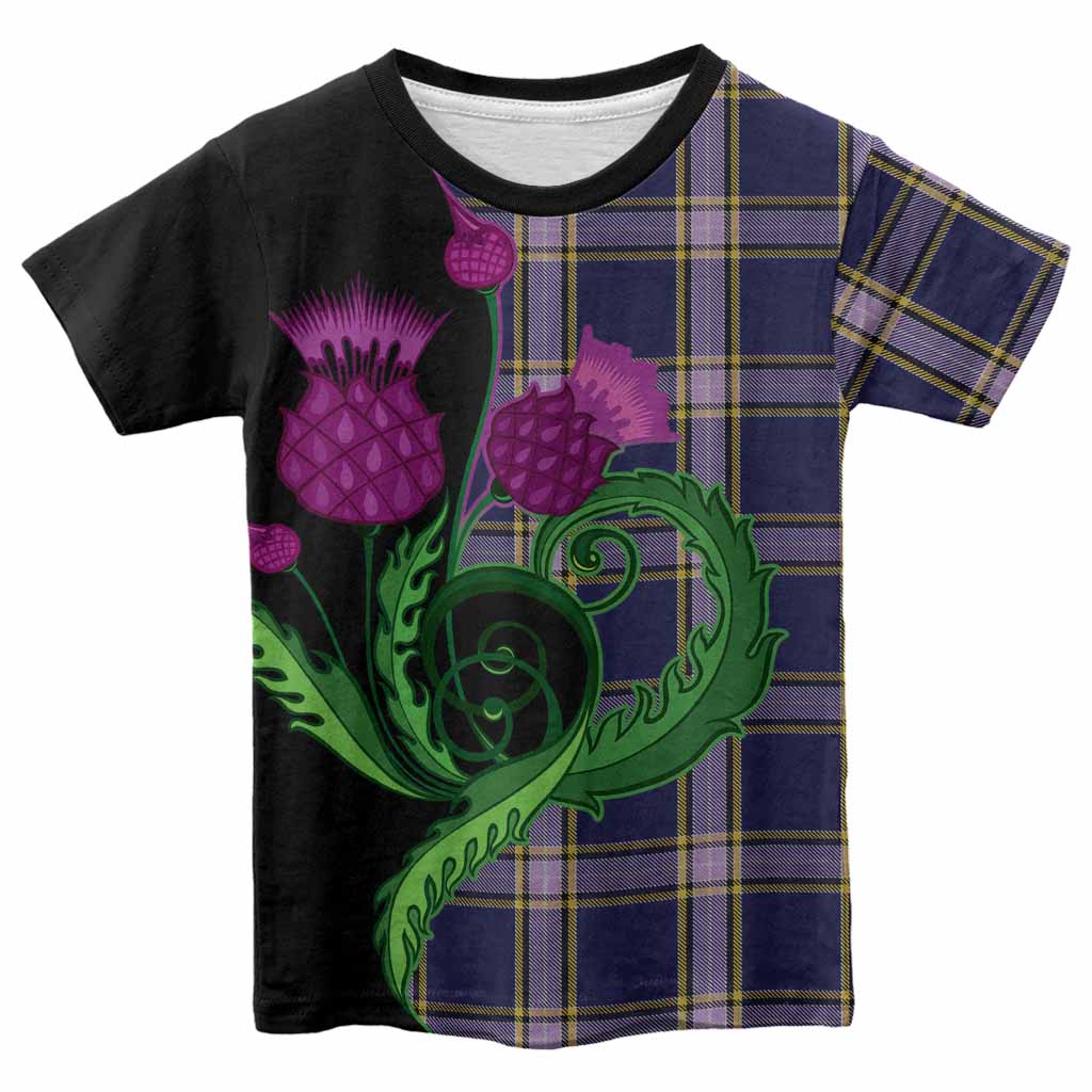 Nunavut Territory Canada Tartan Kid T-shirt Traditional Scottish Thistle