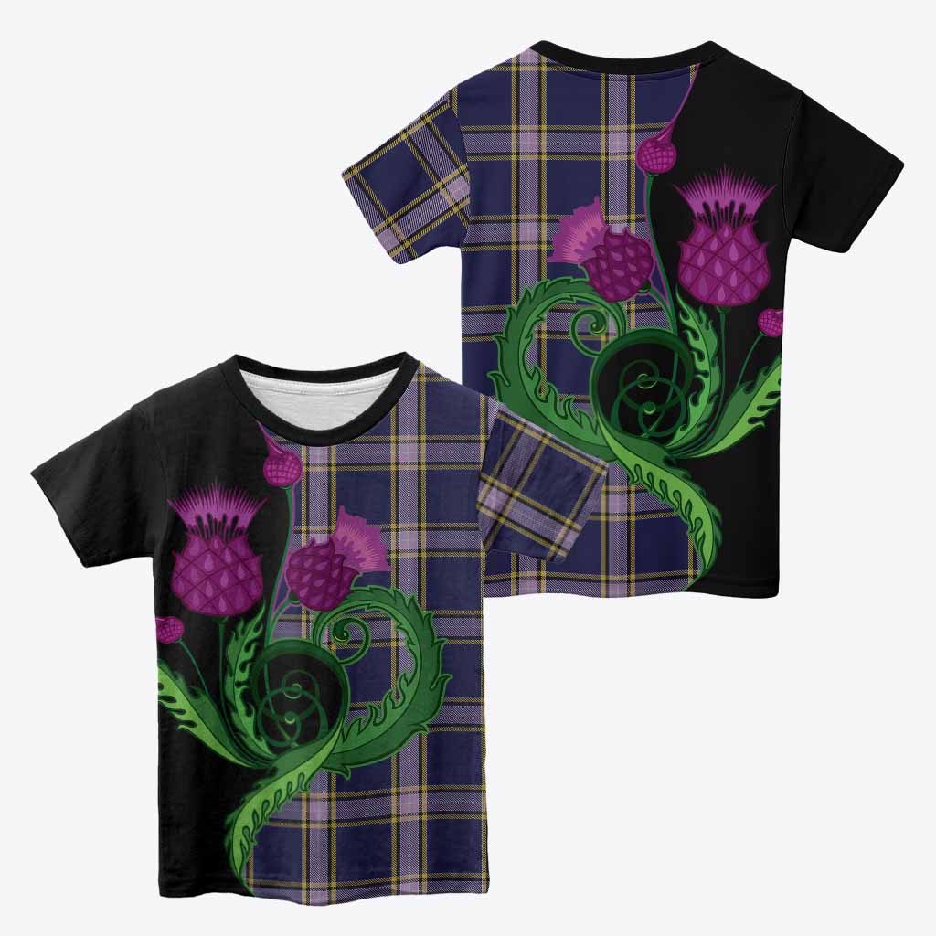 Nunavut Territory Canada Tartan Kid T-shirt Traditional Scottish Thistle