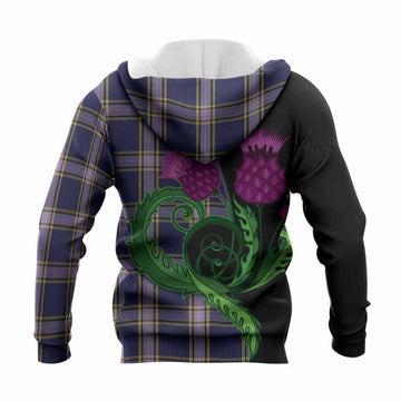 Nunavut Territory Canada Tartan Knitted Hoodie Traditional Scottish Thistle
