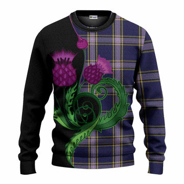 Nunavut Territory Canada Tartan Knitted Sweater Traditional Scottish Thistle