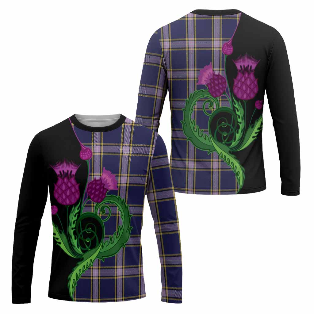 Nunavut Territory Canada Tartan Long Sleeve T-Shirt Traditional Scottish Thistle
