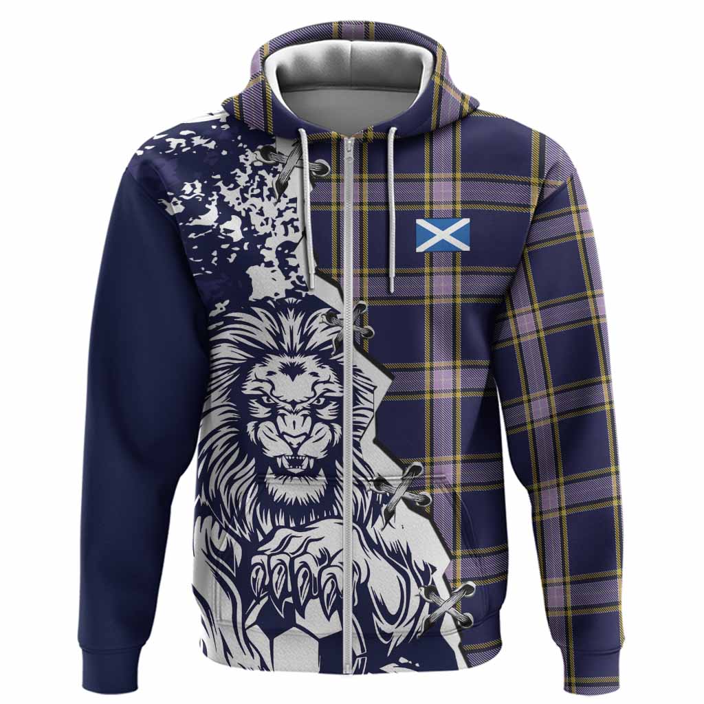 Nunavut Territory Canada Tartan Scottish Hoodie Angry Lion With Soccer Ball Style