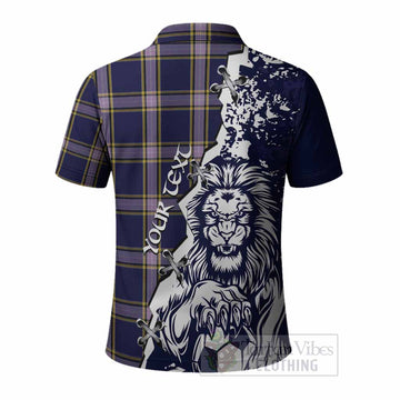 Nunavut Territory Canada Tartan Scottish Polo Shirt Angry Lion With Soccer Ball Style