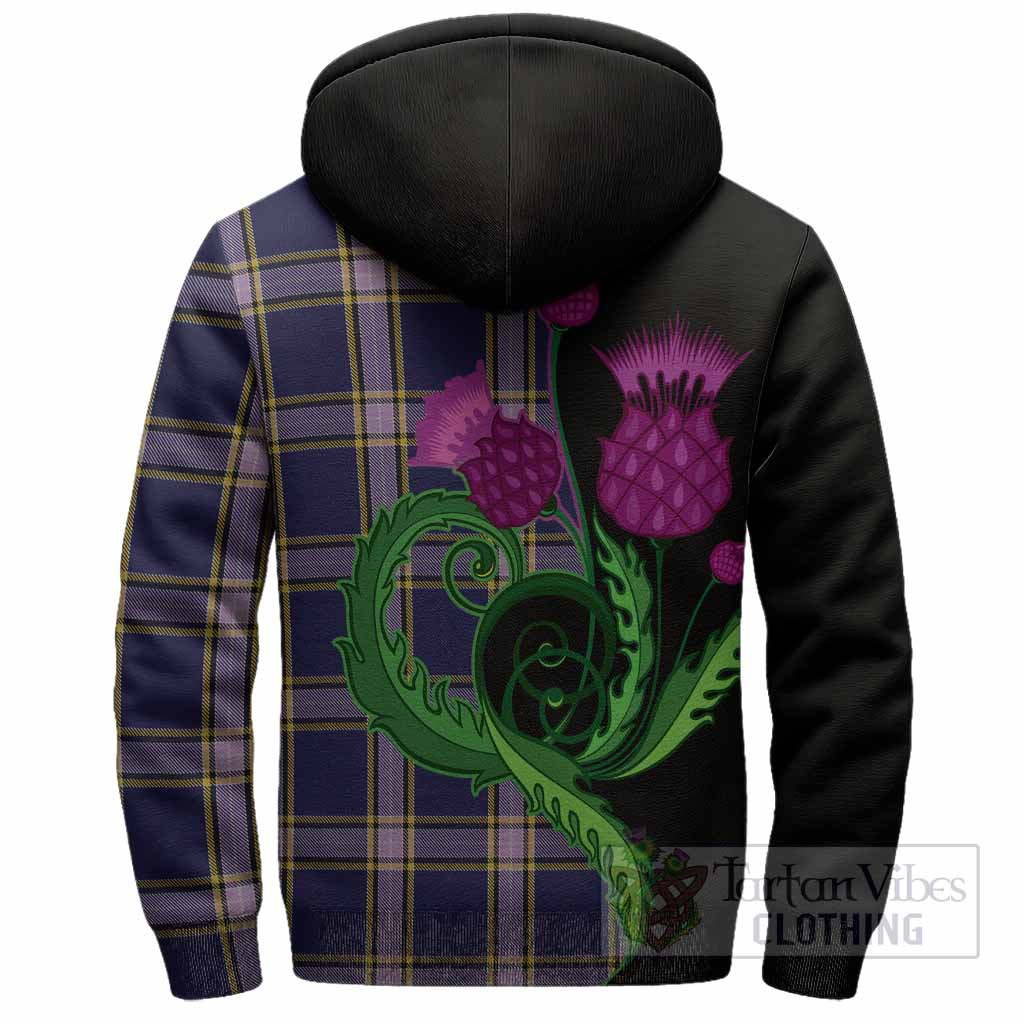 Nunavut Territory Canada Tartan Sherpa Hoodie Traditional Scottish Thistle