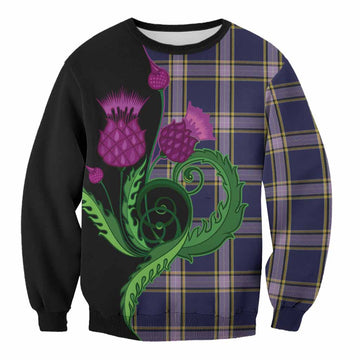 Nunavut Territory Canada Tartan Sweatshirt Traditional Scottish Thistle