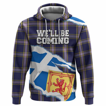 Nunavut Territory Scotland Football Tartan Hoodie We'll Be Coming