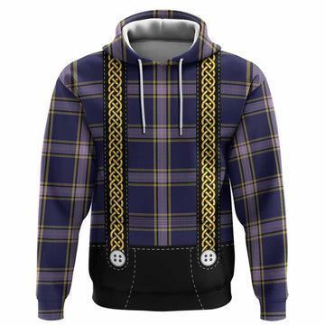 Nunavut Territory Tartan Lederhosen Costume Hoodie Scotland Celtic Knot Motif