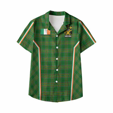 Nunn Irish Clan Coat of Arm Tartan Kid Hawaiian Shirt Flag Style