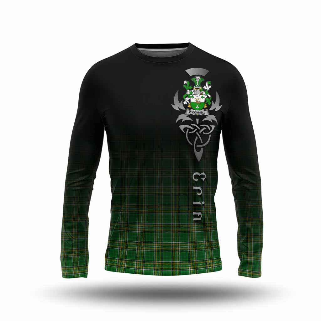 O'Connell Irish Clan Long Sleeve T-Shirt with Coat of Arms Erin Go Bragh Celtic Inspired