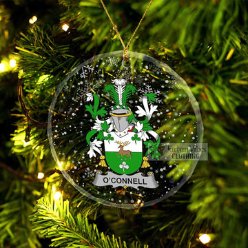 O'Connell Irish Clan Christmas Glass Ornament with Coat of Arms