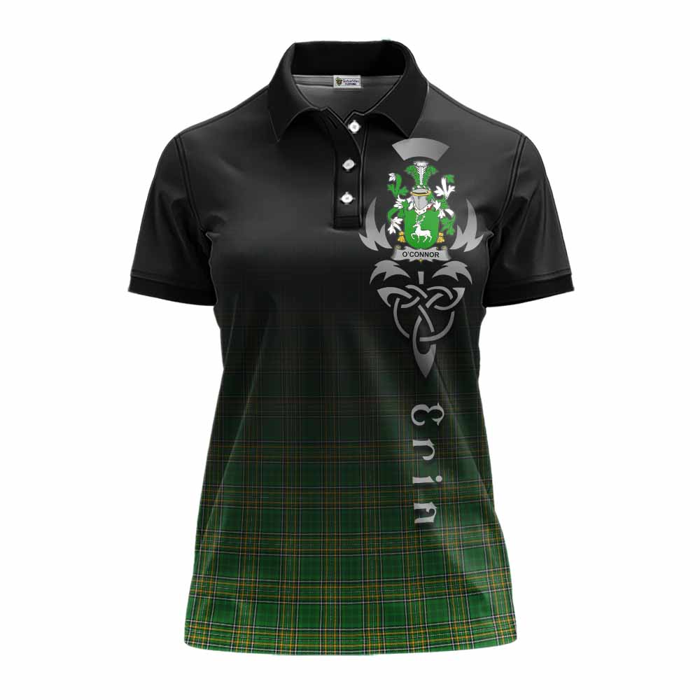 O'Connor Irish Clan Women's Polo Shirt with Coat of Arms Erin Go Bragh Celtic Inspired