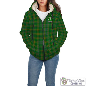 O'Connor Irish Clan Tartan Sherpa Hoodie with Coat of Arms