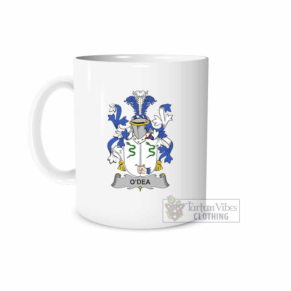O'Dea Irish Clan Coat of Arms Ceramic Mug White - 2D-tartanvibesclothing