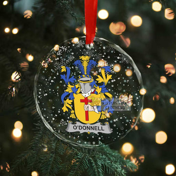 O'Donnell Irish Clan Christmas Glass Ornament with Coat of Arms