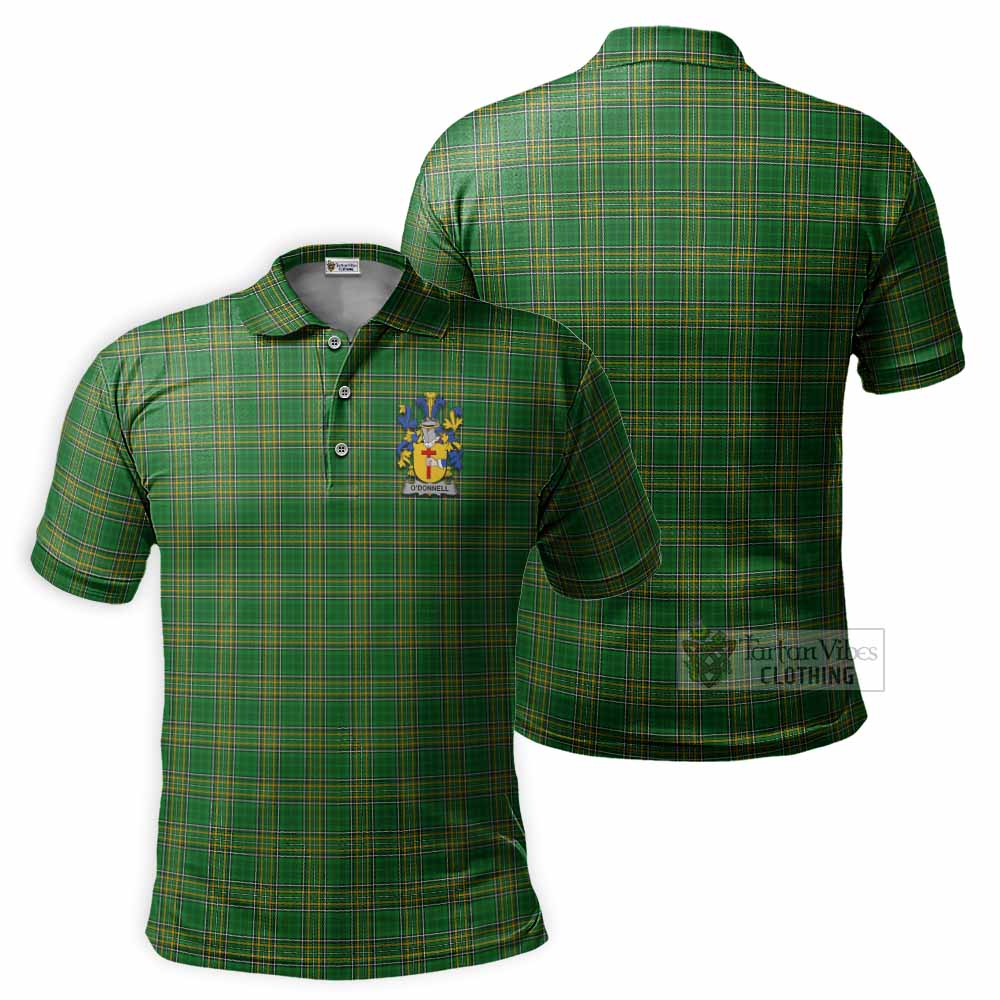 O_Donnell Irish Clan Tartan Men's Polo Shirt with Coat of Arms