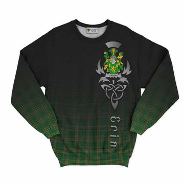 O'Keefe Irish Clan Sweatshirt with Coat of Arms Erin Go Bragh Celtic Inspired
