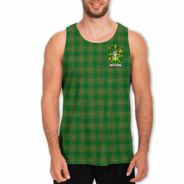 Tartan Vibes Clothing O_Reilly Irish Clan Tartan Men's Tank Top with Coat of Arms