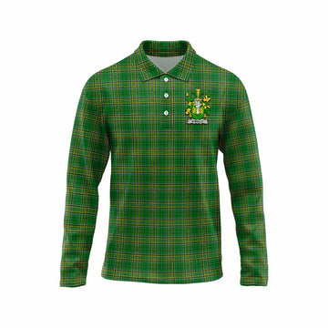O'Reilly Irish Clan Tartan Long Sleeve Polo Shirt with Coat of Arms Unisex - Tartan Vibes Clothing