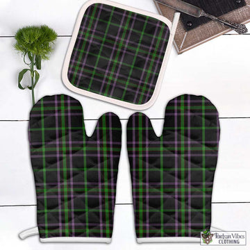 O'Boyle Tartan Combo Oven Mitt & Pot-Holder Combo 2 Oven Mitt & 1 Pot-Holder Black - Tartan Vibes Clothing