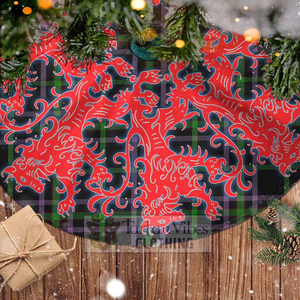 O'Boyle Tartan Christmas Tree Skirt Lion Rampant Style - Tartan Vibes Clothing