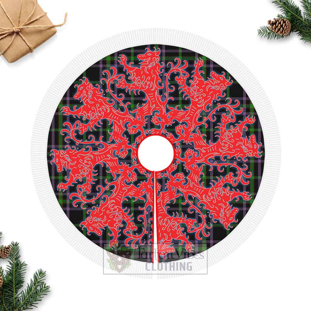O'Boyle Tartan Christmas Tree Skirt Lion Rampant Style Fringed Tree Skirts - Tartan Vibes Clothing