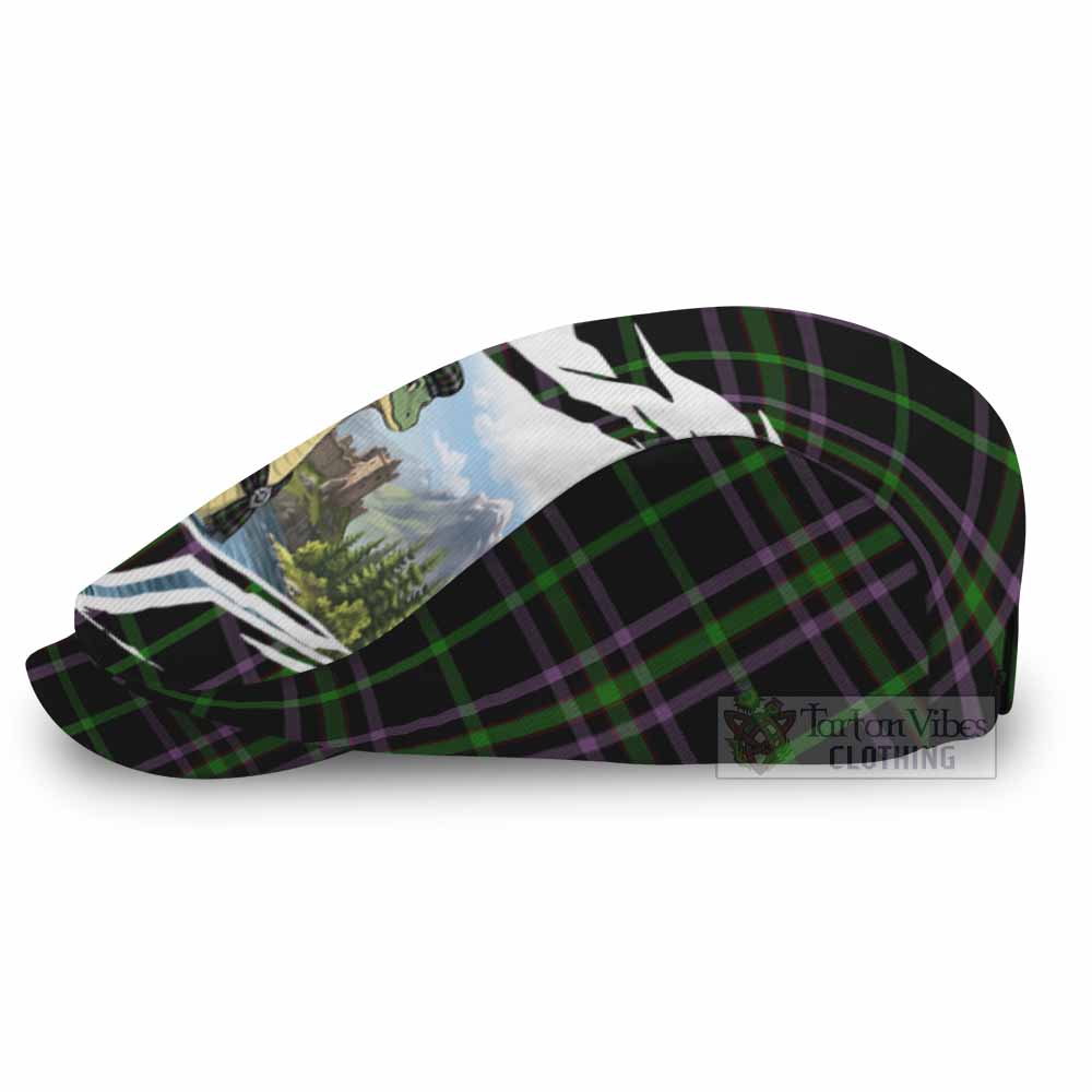 O'Boyle Tartan Loch Ness Monster Scottish Heritage Art Flat Cap, Jeff Cap