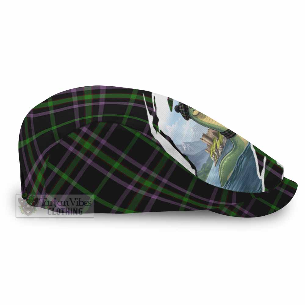 O'Boyle Tartan Loch Ness Monster Scottish Heritage Art Flat Cap, Jeff Cap