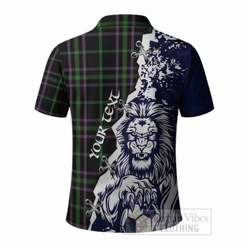 O'Boyle Tartan Scottish Polo Shirt Angry Lion With Soccer Ball Style