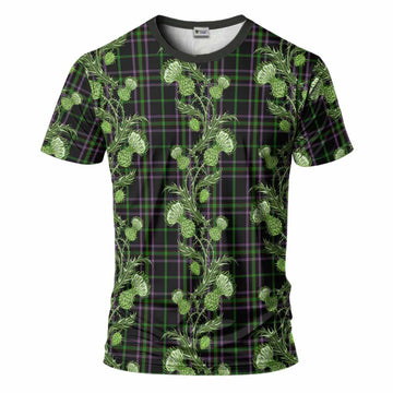 O'Boyle Tartan T-Shirt Seamless Scottish Thistle Flowers