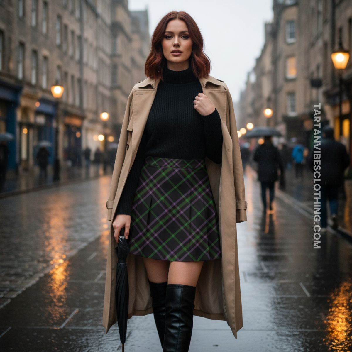 O'Boyle Tartan Women's Plated Mini Skirt Cross Style