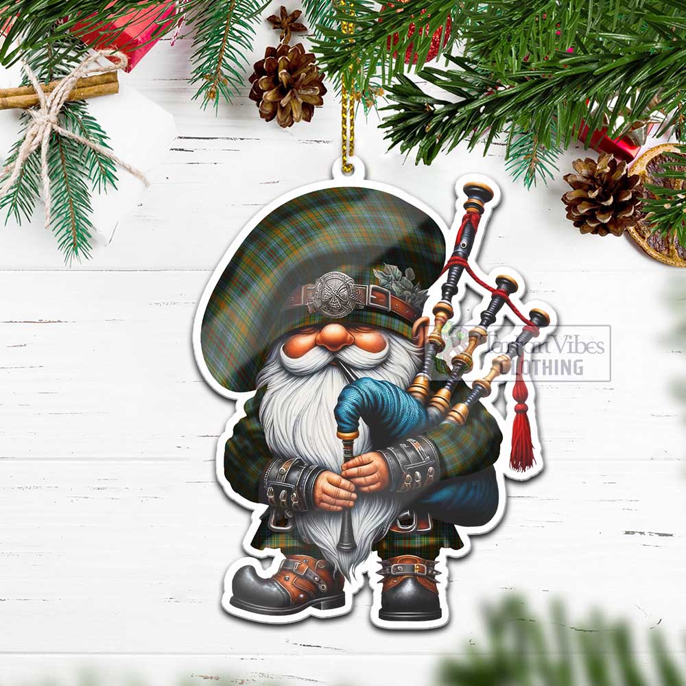 O'Brien Tartan Bagpiper Gnome Christmas Ornament - Tartan Vibes Clothing