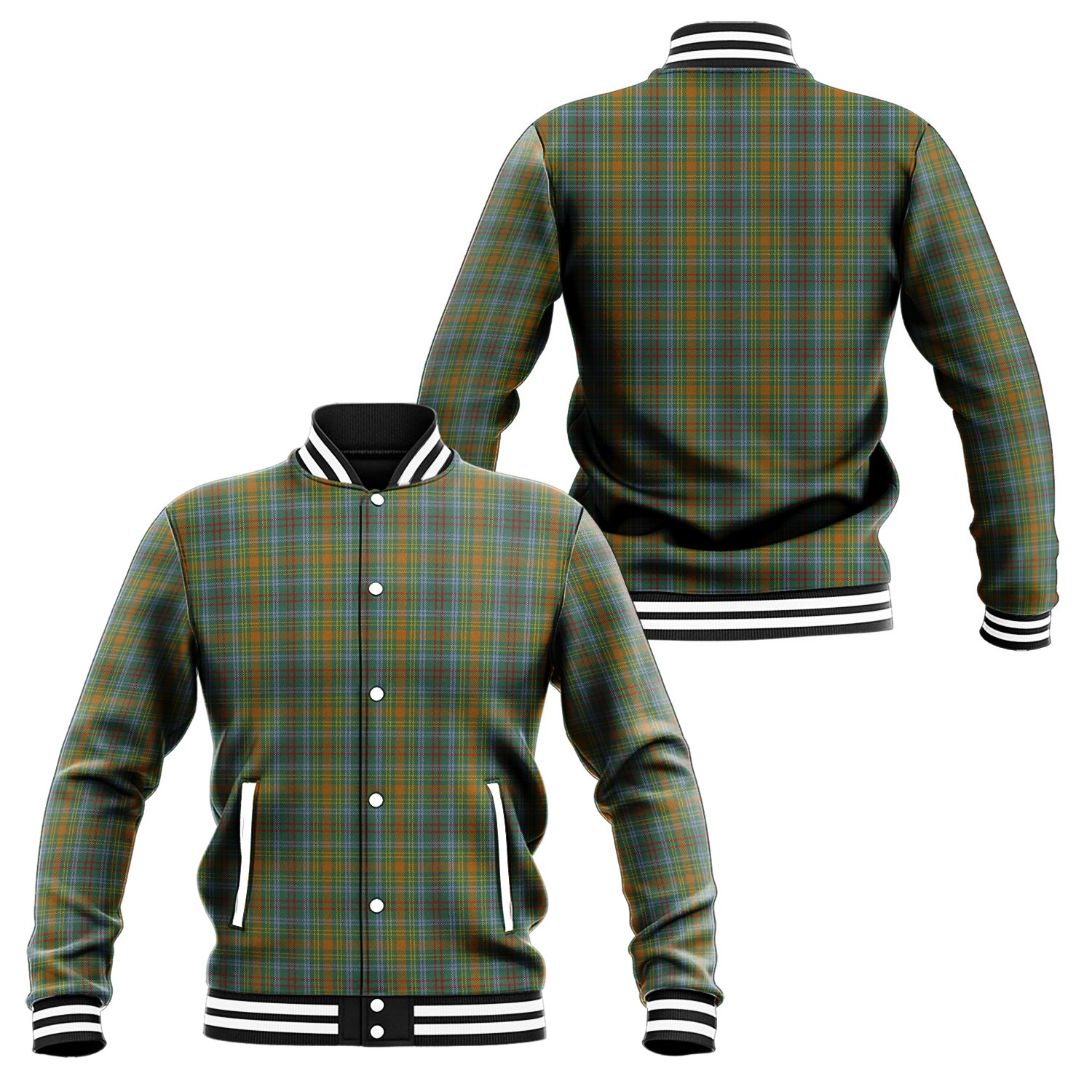 O'Brien Tartan Baseball Jacket Unisex - Tartan Vibes Clothing