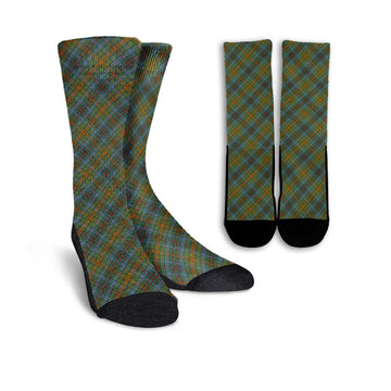 O'Brien Tartan Crew Socks Cross Style