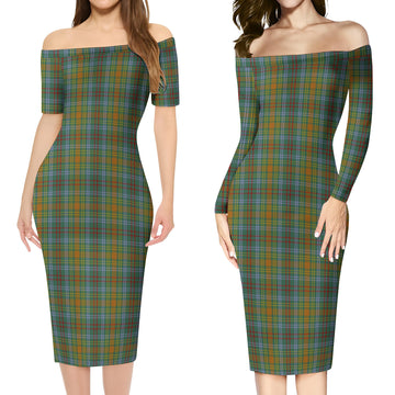 O'Brien Tartan Off Shoulder Lady Dress