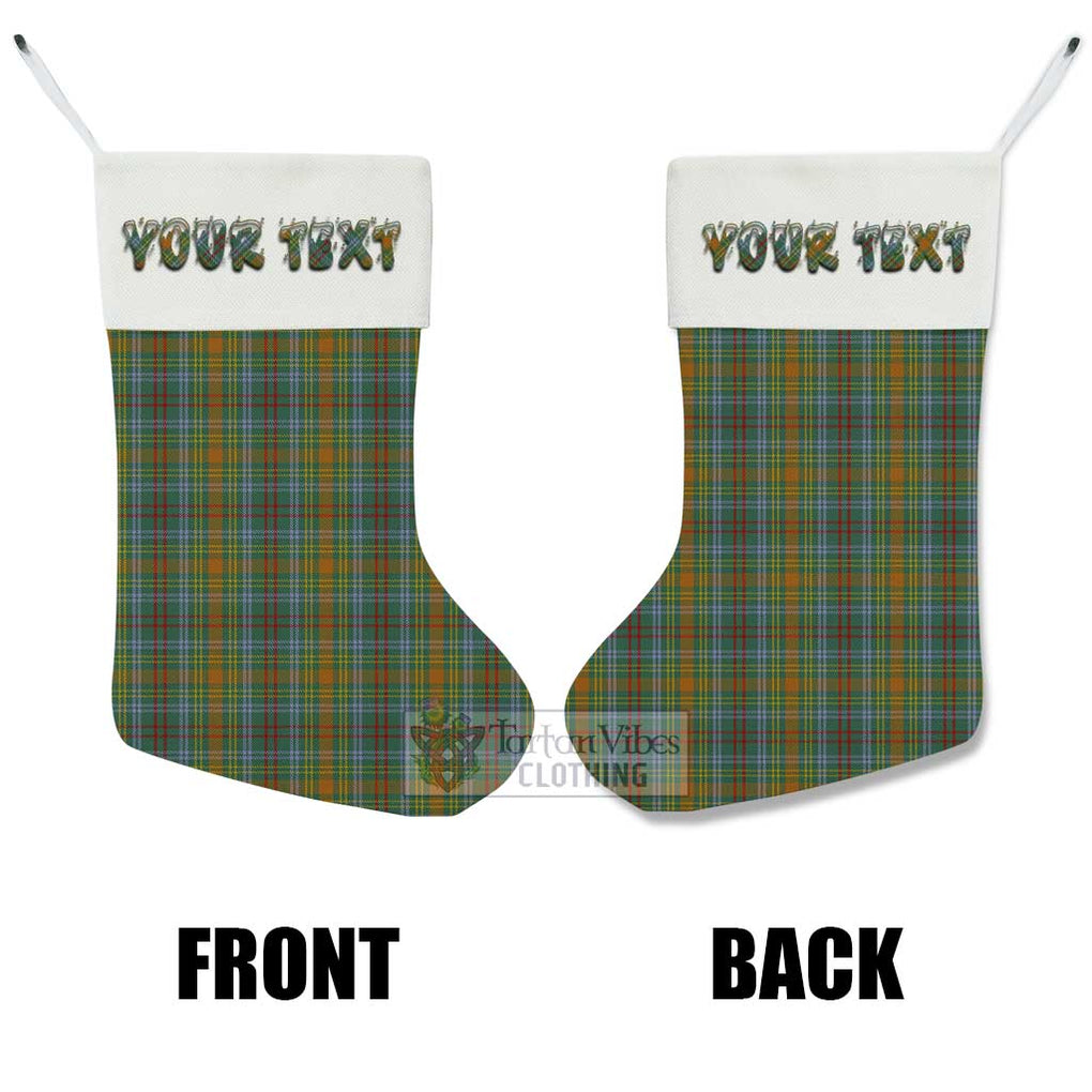 O'Brien Tartan Christmas Stocking with Personalized Text - Tartan Vibes Clothing