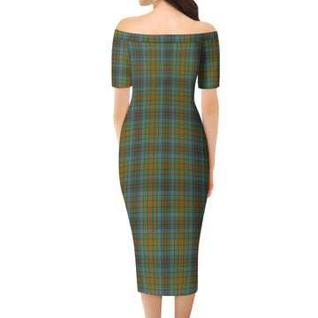 O'Brien Tartan Off Shoulder Lady Dress