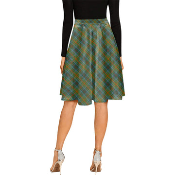 O'Brien Tartan Melete Pleated Midi Skirt Cross Style