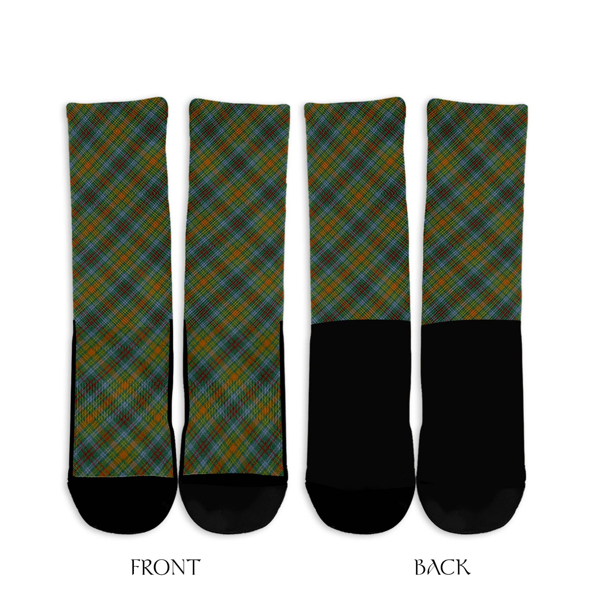 O'Brien Tartan Crew Socks Cross Tartan Style - Tartanvibesclothing