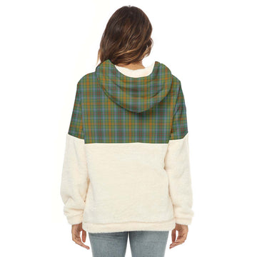 O'Brien Tartan Half Style Women's Borg Fleece Hoodie with Half Zip