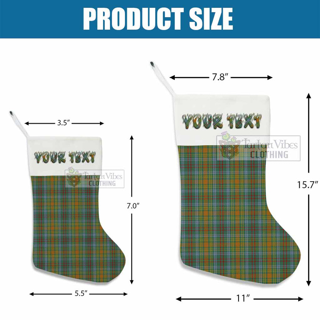 O'Brien Tartan Christmas Stocking with Personalized Text - Tartan Vibes Clothing