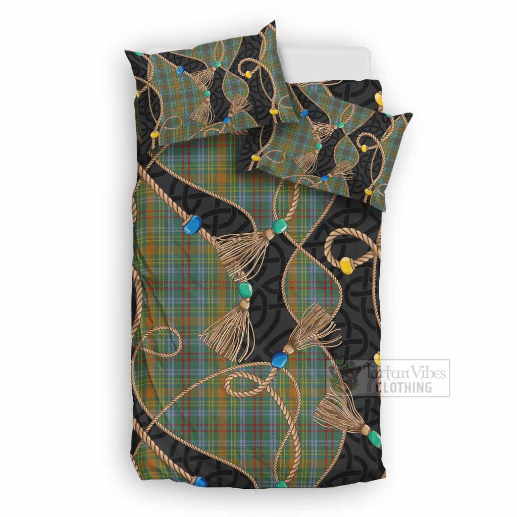O'Brien Scottish Tartan Twisted Ropes Stylized Bedding Set UK Bedding Set UK Double 79*79 inch - Tartan Vibes Clothing