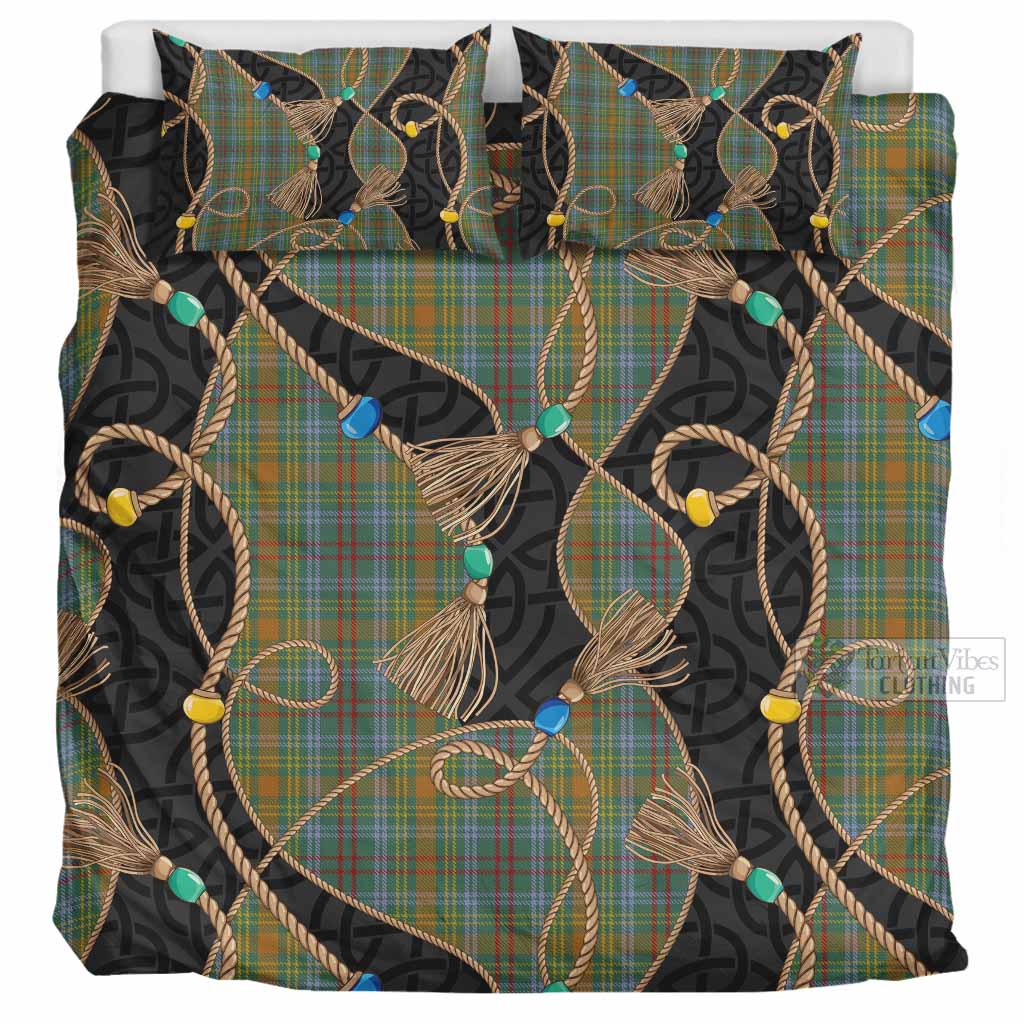 O'Brien Scottish Tartan Twisted Ropes Stylized Bedding Set UK Bedding Set UK Super King 104*94 inch - Tartan Vibes Clothing