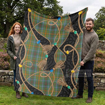 O'Brien Scottish Tartan Twisted Ropes Stylized Blanket - Tartan Vibes Clothing