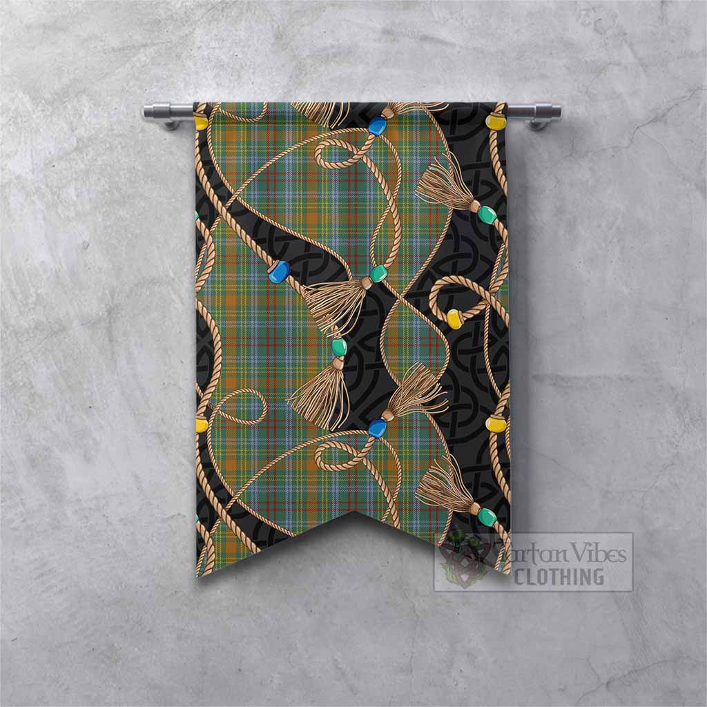 O'Brien Scottish Tartan Twisted Ropes Stylized Gonfalon Fishtail - Tartan Vibes Clothing